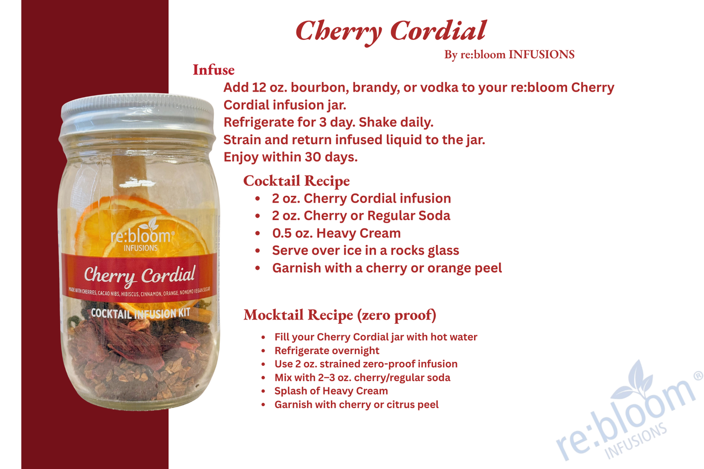 Cherry Cordial Cocktail Infusion Kit