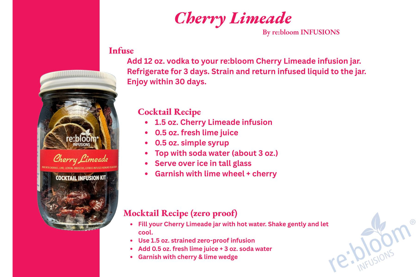Cherry limeade dehydrated infusion kit recipe mocktail cocktail