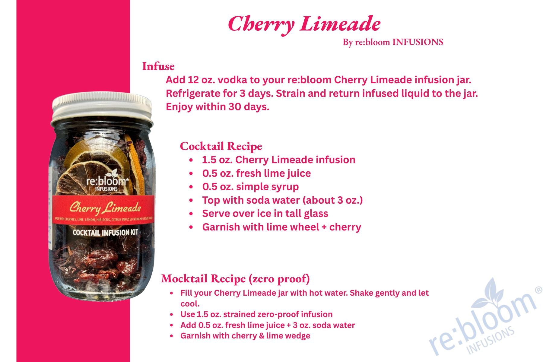 Cherry limeade dehydrated infusion kit recipe mocktail cocktail